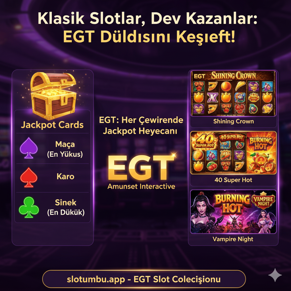EGT Slot Oyunları Jackpot Avcıları İçin En İyi Seçenekler