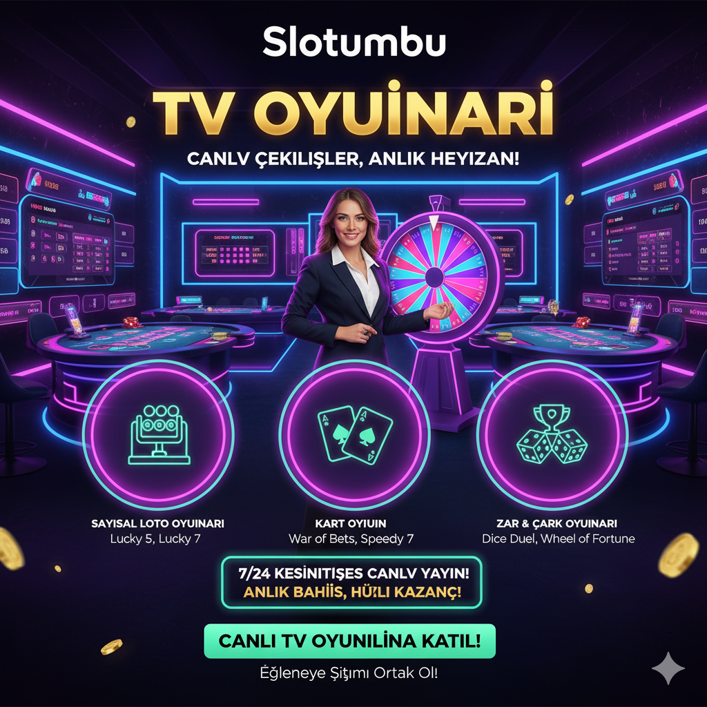 Slotumbu TV Oyunları Canlı Çekilişler ve İnteraktif Şans Oyunlarıyla Anlık Heyecan 2025